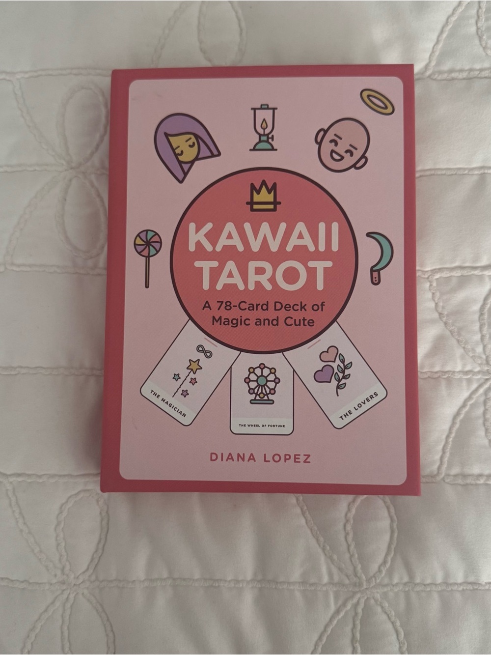 Kawaii Tarot Deck by Diana Lopez - Pink Illustrated 78-Card Set
